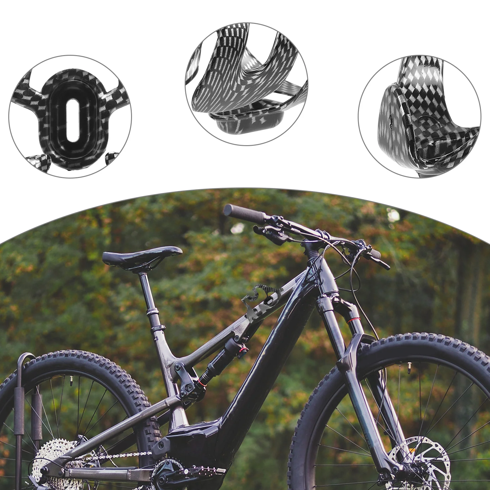 

Premium Carbon Fiber Water Bottle Holder Black Bike Cage for Mountain Road Bicycle Shake Resistant Strong