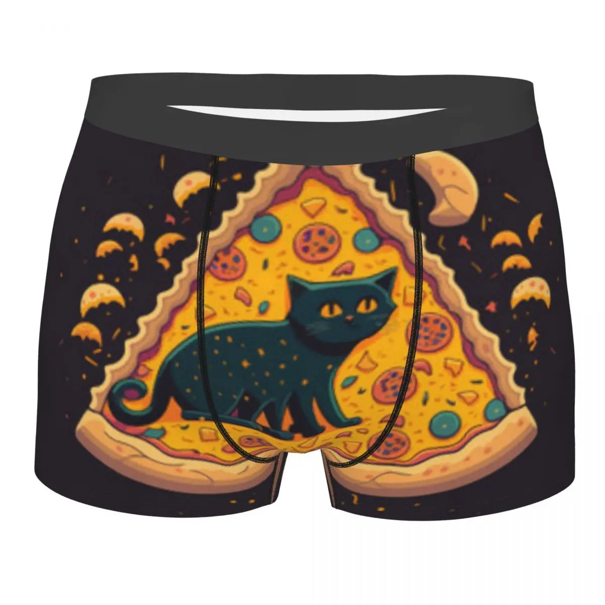 Men's Panties Underpants Boxers Underwear Cute Cat Pizza Sexy Male Shorts