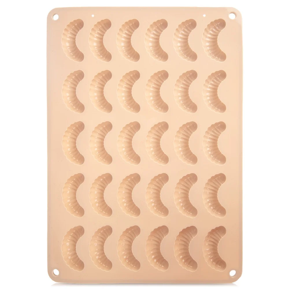 Taartvorm Pralines Siliconen Beige Croissant 34,5x24,5x1,2 cm
