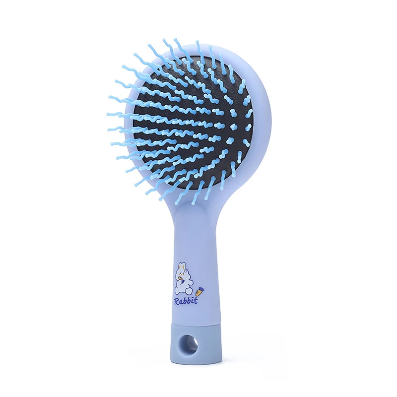 Cartoon Rainbow Air Cushion Comb Scalp Massage Comb Hair Brush Folding Flip Air Bag Comb With Mirror Portable Mini Massage Comb