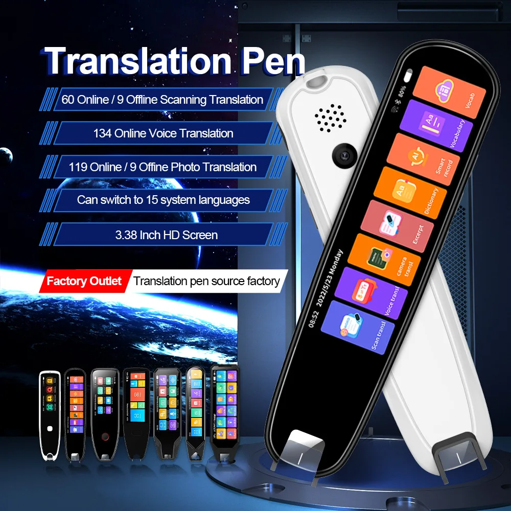 Scan Reader Pen Translatorand Reading Pen For Dyslexia Autism Smart Voice Scan Translator Pen 134 Languages Translation Durable