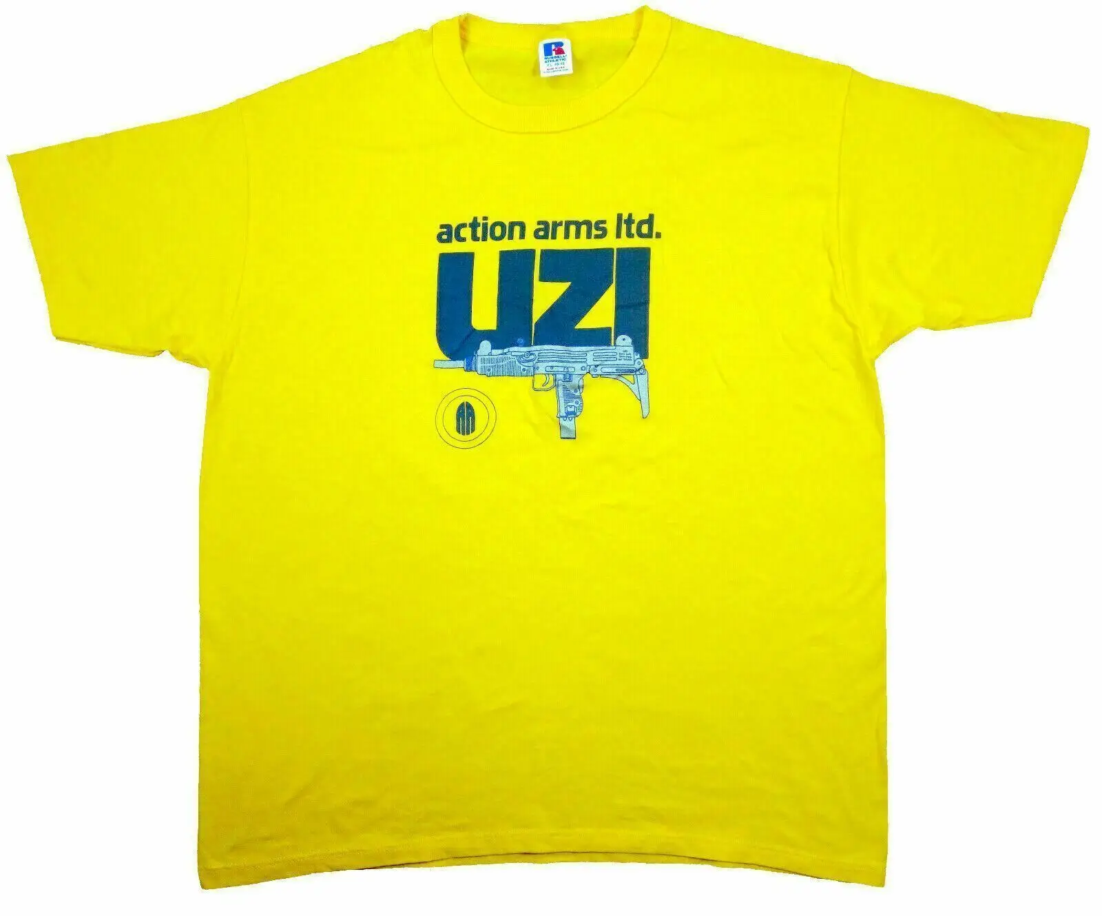 Винтажная Футболка Action Arms Lmt Uzi, пулеметы 1980S, огнестрельное оружие, промо, США, Xl