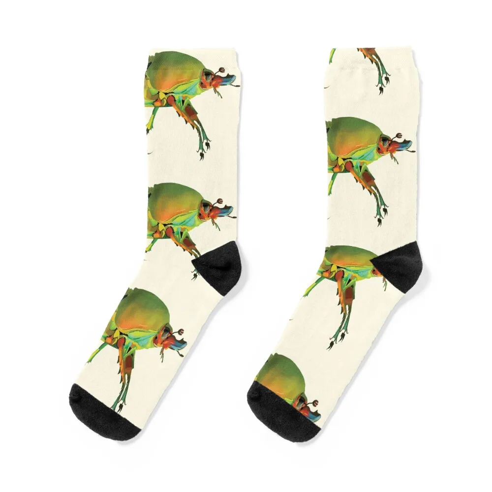 

Golden Stag Beetle Socks moving stockings Men's retro Climbing Male Socks Women's