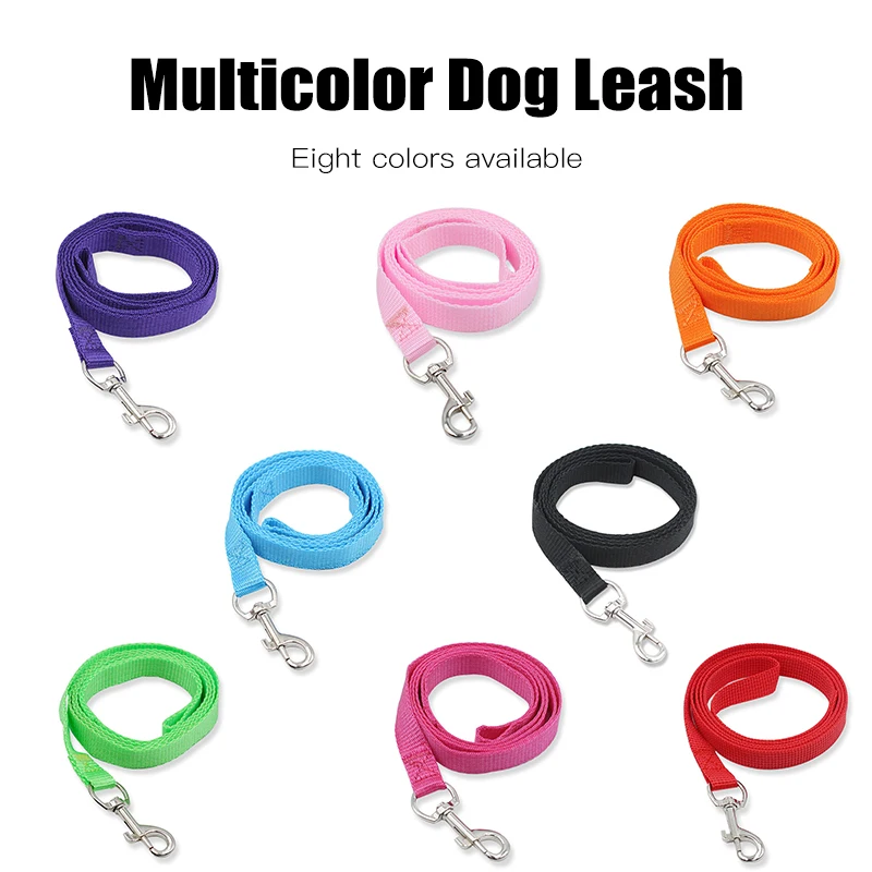 Arnés de nailon para perros y gatos, correa de entrenamiento para caminar, 7 colores, 1,5 cm