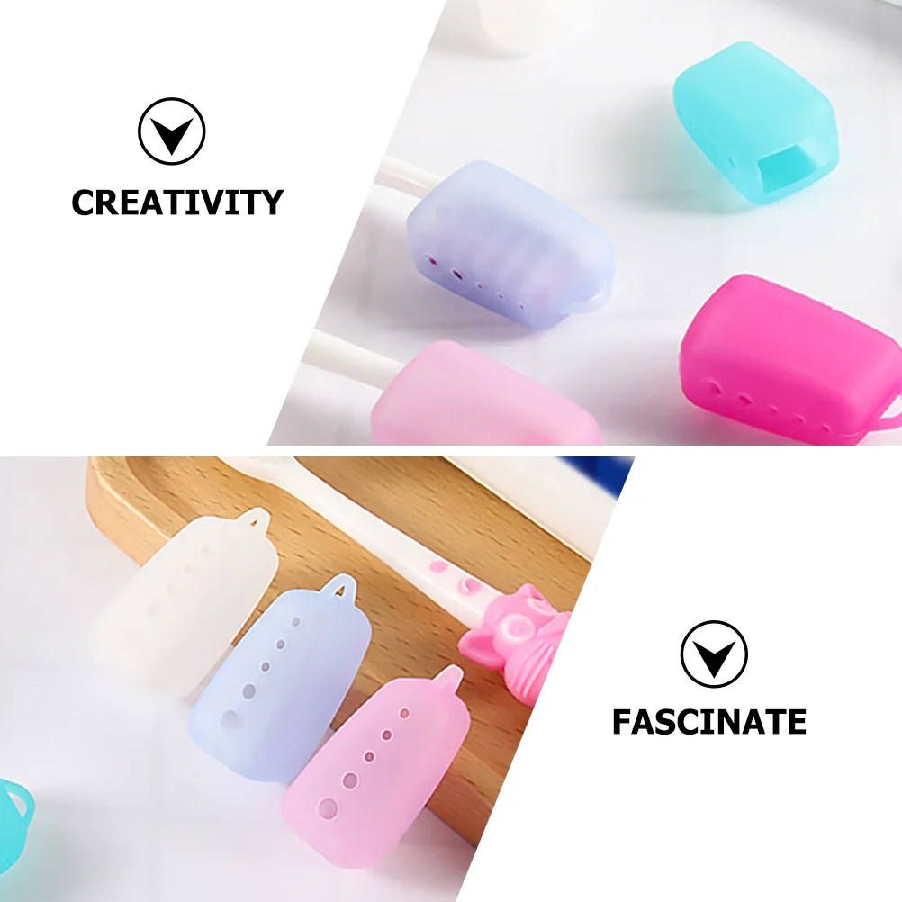 10 Pcs Toothbrush Case Covers Box Portable Holder Travel for Small and Paste Protector Cap Caps Dustproof