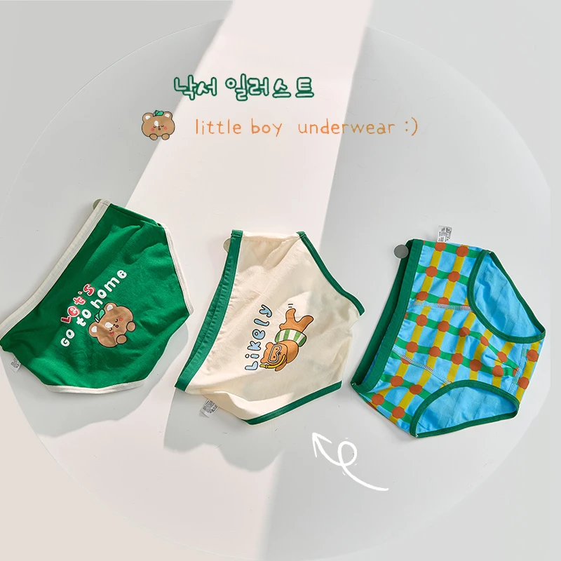 4PCS/set Boys' Underwear Cute Children's Panties Pure Cotton Briefs for Boys Soft Shorts Cartoon Underpants Boy Boys' Underwears