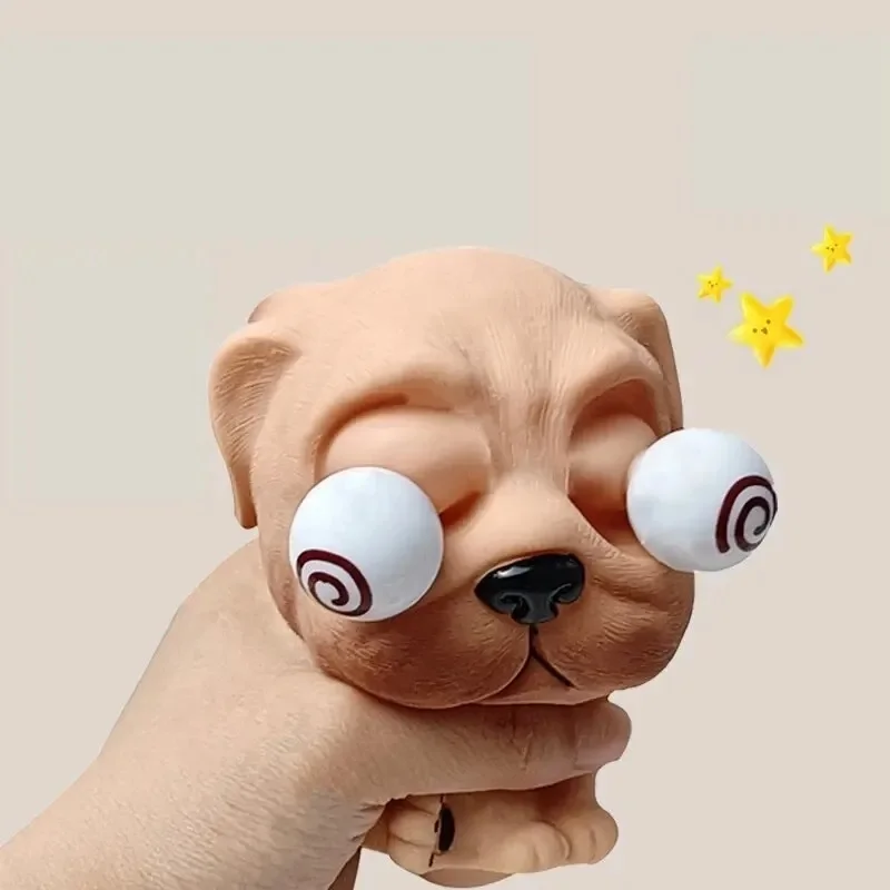 Eye-Popping Dog Decompression Toy Adult Anti-pressure Squeeze Toys Anxiety Sensory Office Portable Pendant Child Soft Rubber Toy