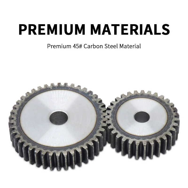 45#Steel 3M51-100Teeth Spur Gear Pinion CNC Hardening Gear Rack Transmission Cylindrical Gear Tooth Thickness 30mm