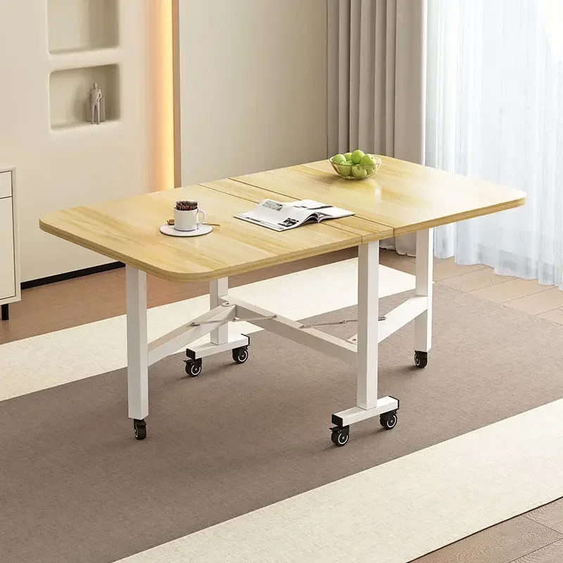 Dining Table, Dining Table, Table, Small Apartment, Household, Movable, Retractable, Rectangular, Table and Chairs, Foldable
