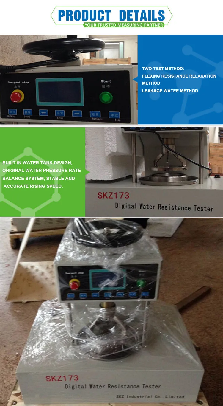 Lab SKZ173B-50 ISO1420 AATCC127 Digital Fabric Hydrostatic Pressure Water Resistance Tester hydrostatic head pressure tester