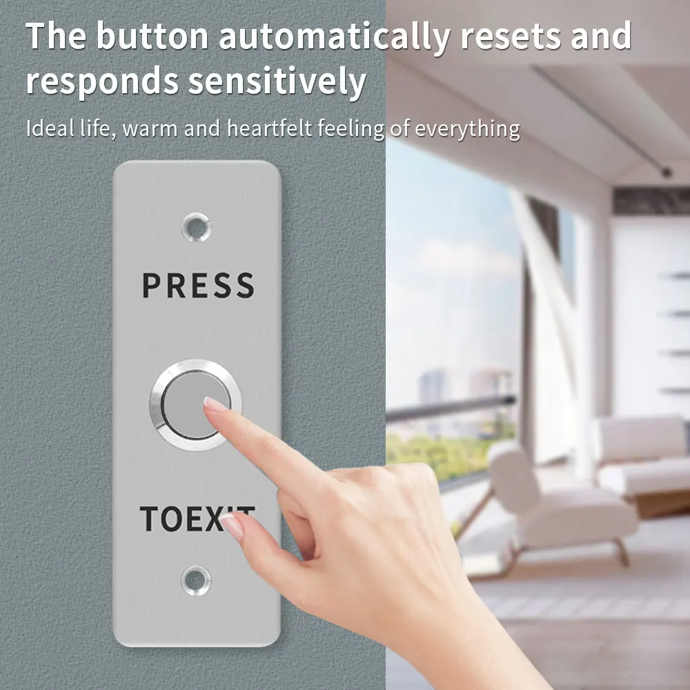 S403D-2 Door Exit Button Release Push Switch Stainless Steel Alloy exit button IP65 Waterproof for Access Control System