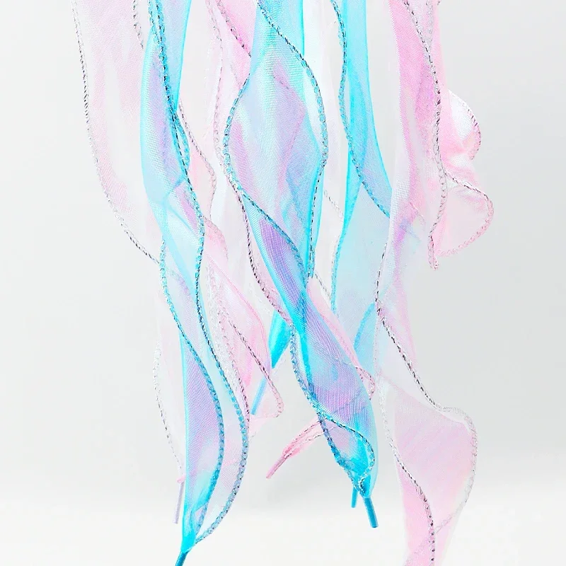 

1 Pair 4cm Wide Fashion Colorful Lace Shoelaces for Sneakers Flat Shoes - Adjustable Length 80/100/120/140CM - Shoe Accessories