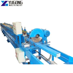 Tube Rain Gutter Downspout Downpipe Making Production Line Down Pipe Roll Forming Machine Light Gauge Steel Framing Machine