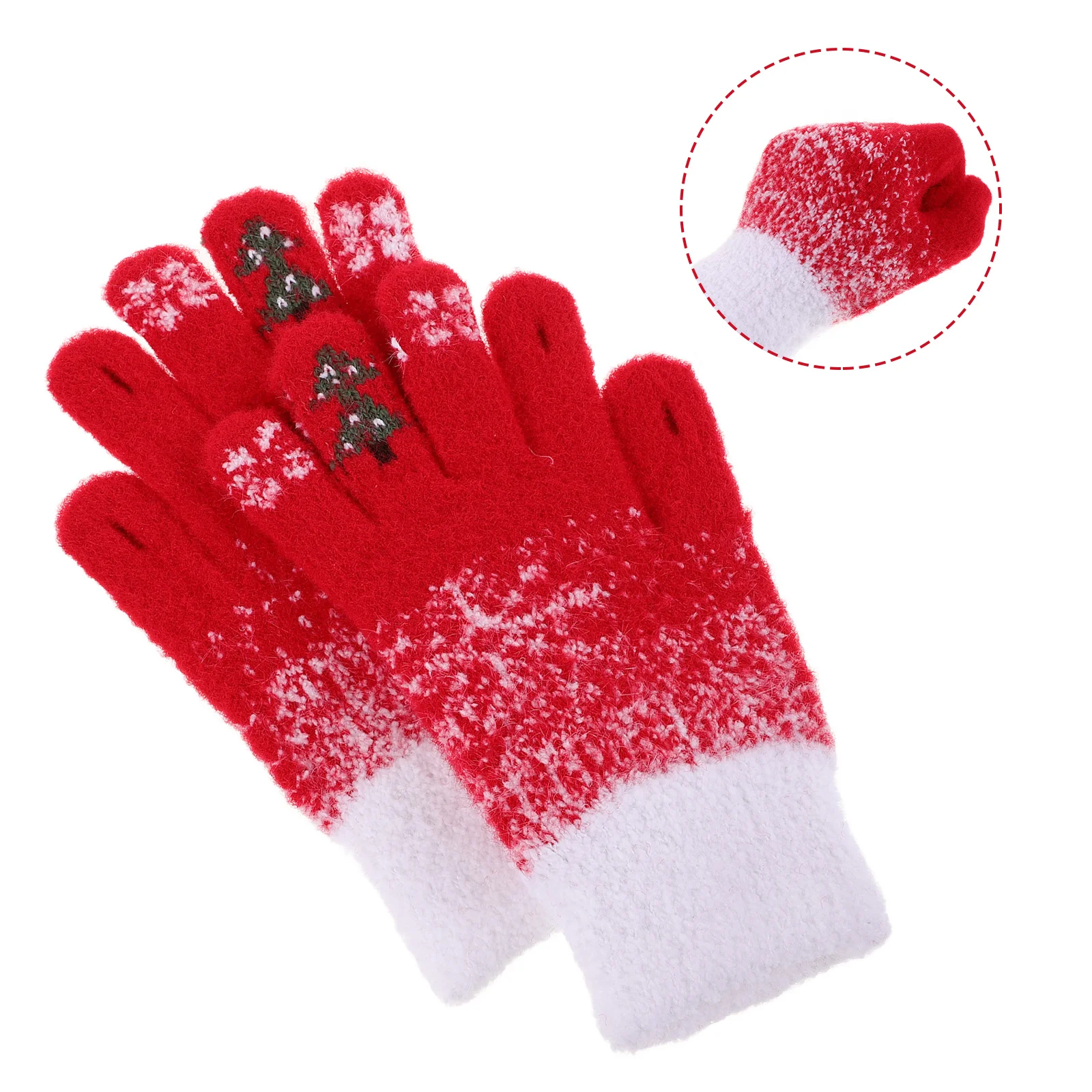 

1Pair Warm Winter Gloves Women Christmas Themed Touchscreen Gloves for Cold Weather Outdoor Women Glove Winter Glove