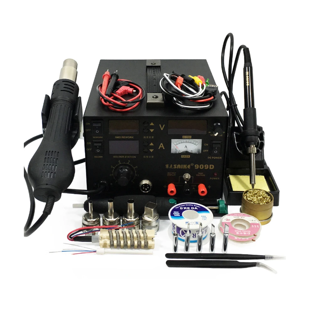 

Saike 852D++ Standard Rework Station Soldering iron Hot Air Rework Station Hot Air Gun soldering station 220V or 110V Many gifts