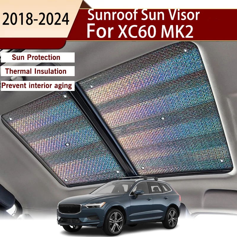 

Sunroof Sun Visor 2018 For Volvo XC60 Inscription T5 MK2 Accessories 2019-2024 Sunshades Skylight Roof Curtain Covers Car part