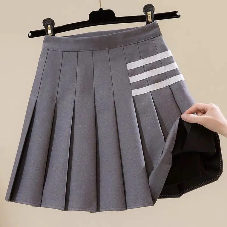 2pcs 2026 summer Girls JK SUIT Clothes teenager tie striped t shirt top and bottom pleated skirt uniform 5 6 7 8 9 10 11 12 year