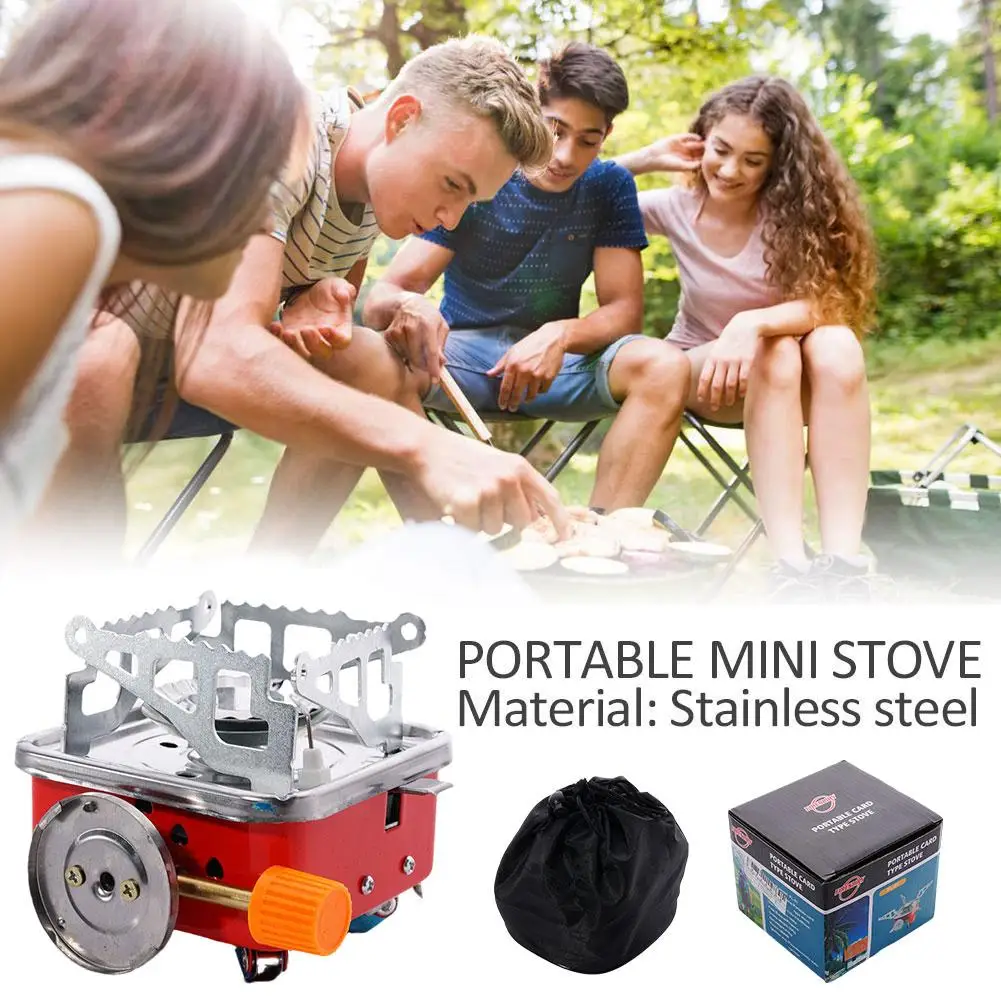 Camping Cassette Stove Portable Folding Camp Gas Butane Stove 2600w W Electronic Ignition Carrying Bag For Outdoor H F0j3