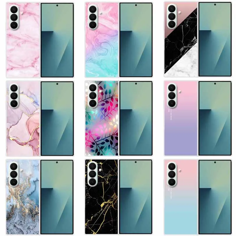 For Samsung Galaxy Z Fold8 Ultra 5G Case Soft TPU Silicone Shockproof Fashion Marble Phone Back Cover Z Fold 8 Ultra Black Cases