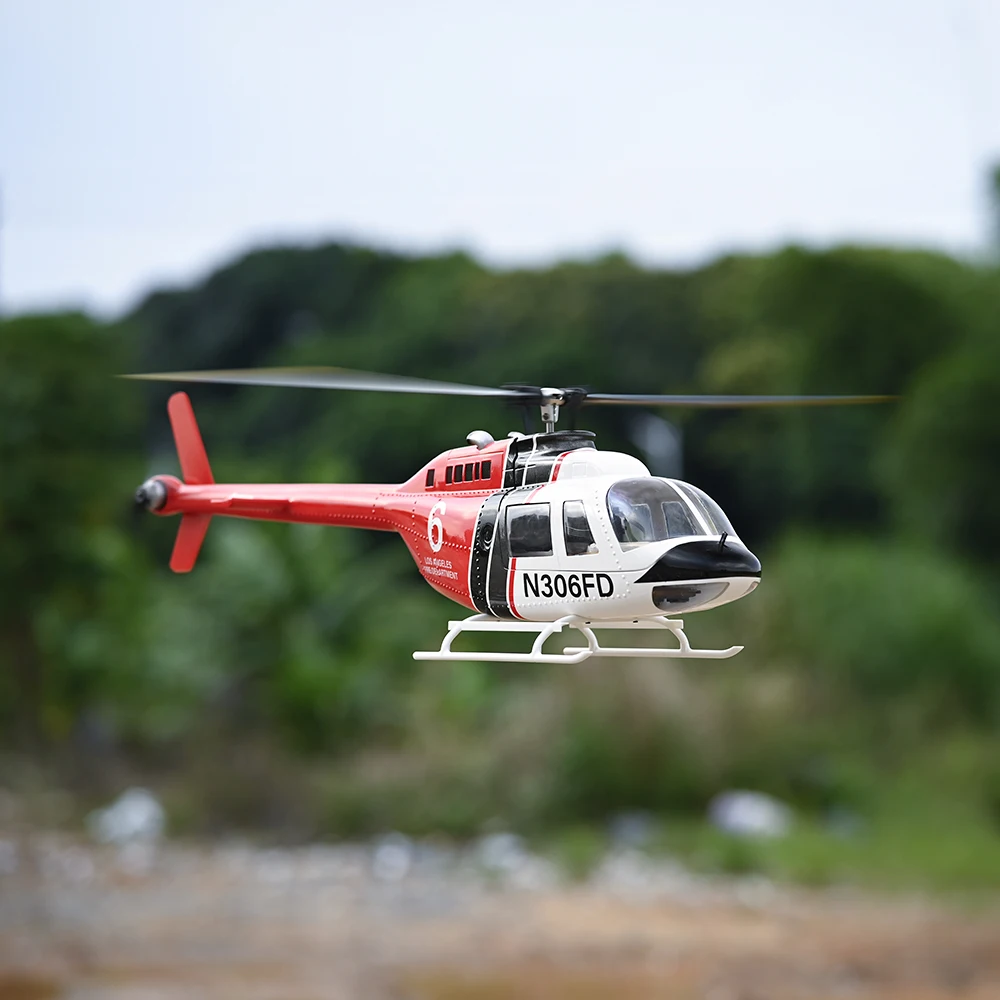FLYWING Bell 206 V3 RC هليكوبتر 6CH GPS الارتفاع عقد 450 حجم الجرس 206 RC مقياس هليكوبتر ACE وحدة تحكم في الطيران