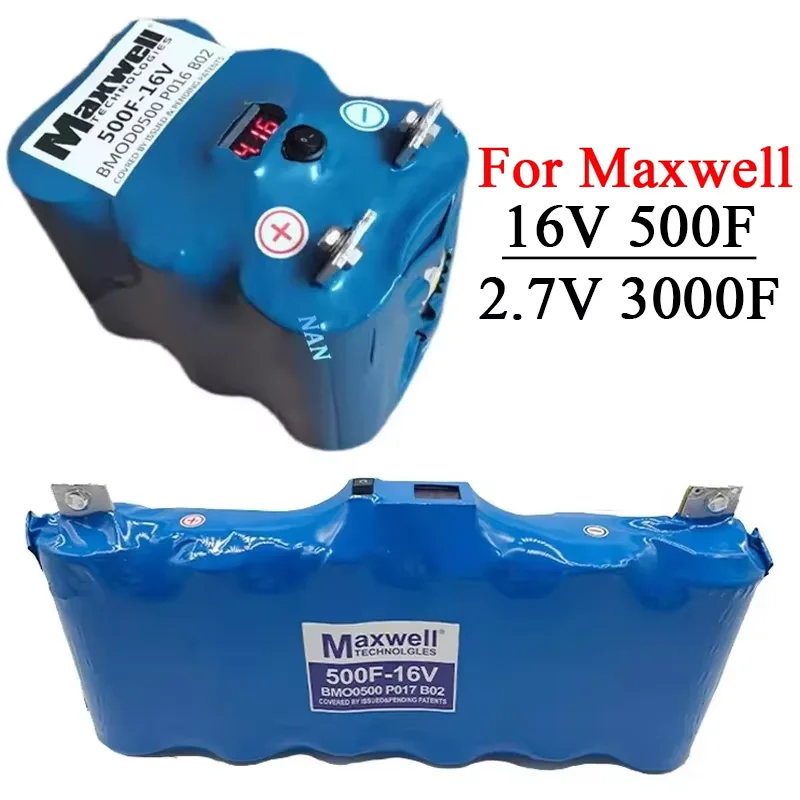 

16V 500F suitable for -MG Maxwell super farad capacitor 2.7V 3000F automotive rectifier with balance plate voltage display