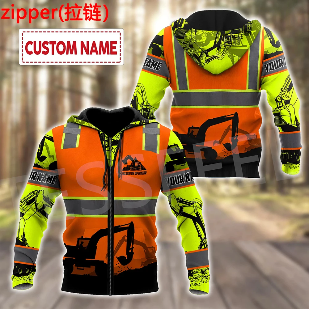 Tessffel Cosplay Crane Heavy Equipment Operator Worker Customize Name 3DPrint Men/Women Tracksuit Casual Funny Jacket Hoodies 30