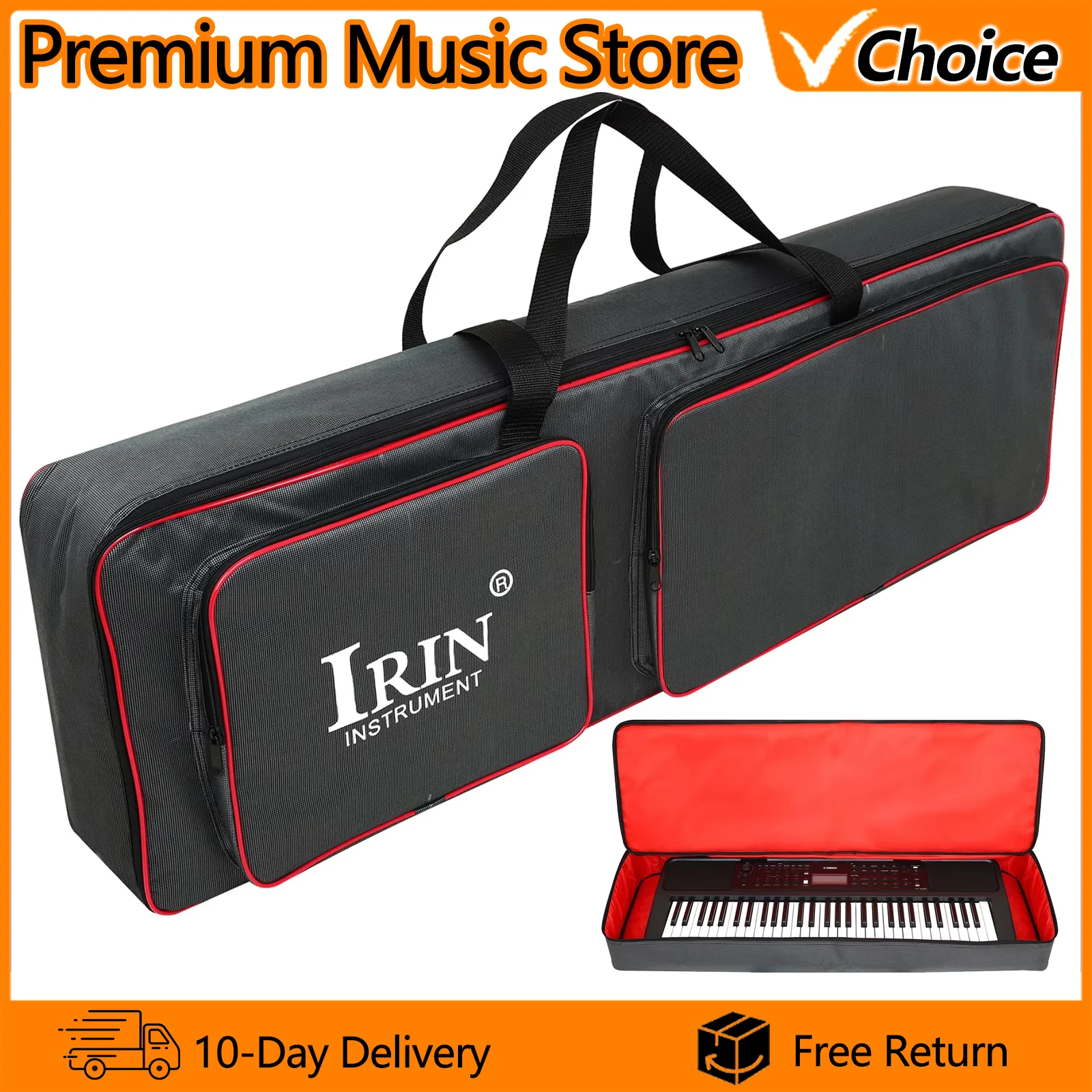 Saco de piano eletrônico capa 61/76 chave à prova dwaterproof água oxford pano engrossado bolsa teclado caso instrumentos musicais acessórios