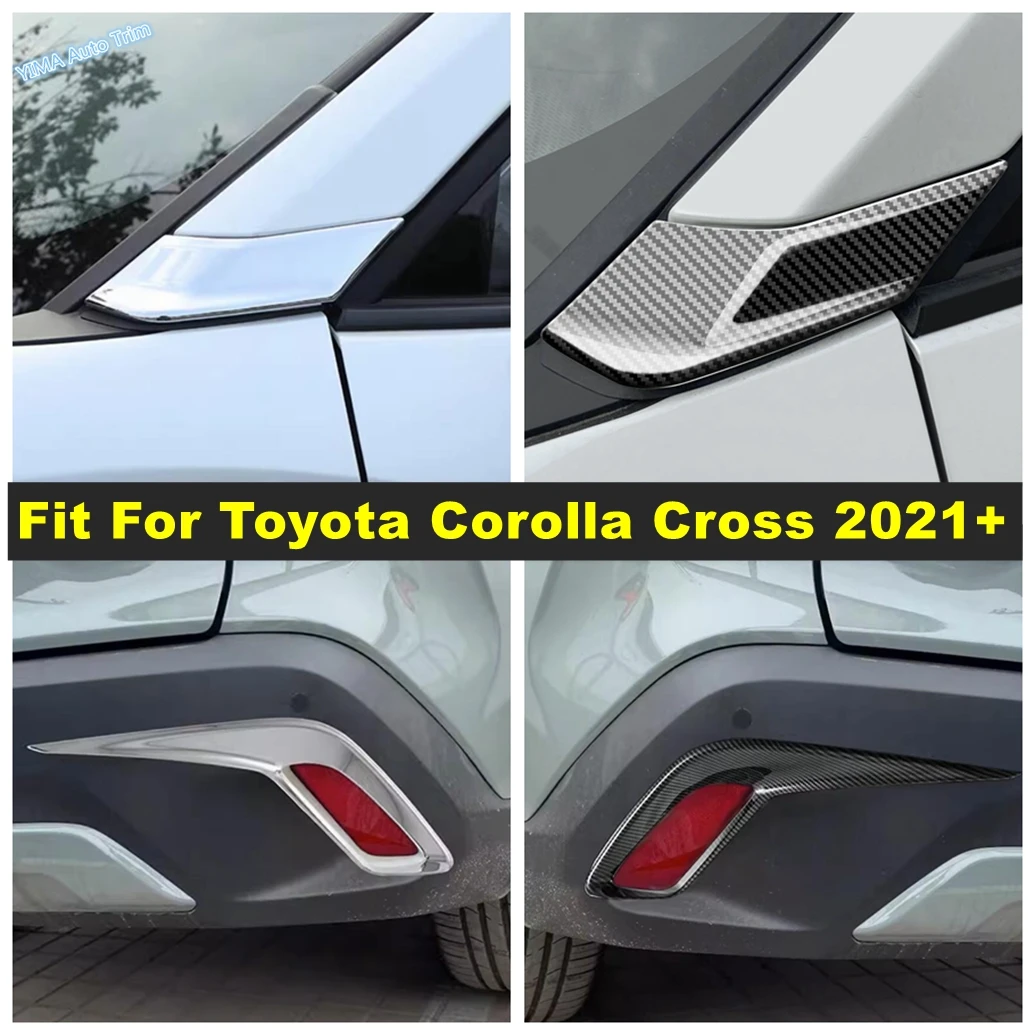 

Car Window A Pillar Triangle Column / Rear Bumper Fog Light Decor Cover Trim Accessories For Toyota Corolla Cross 2021 - 2024