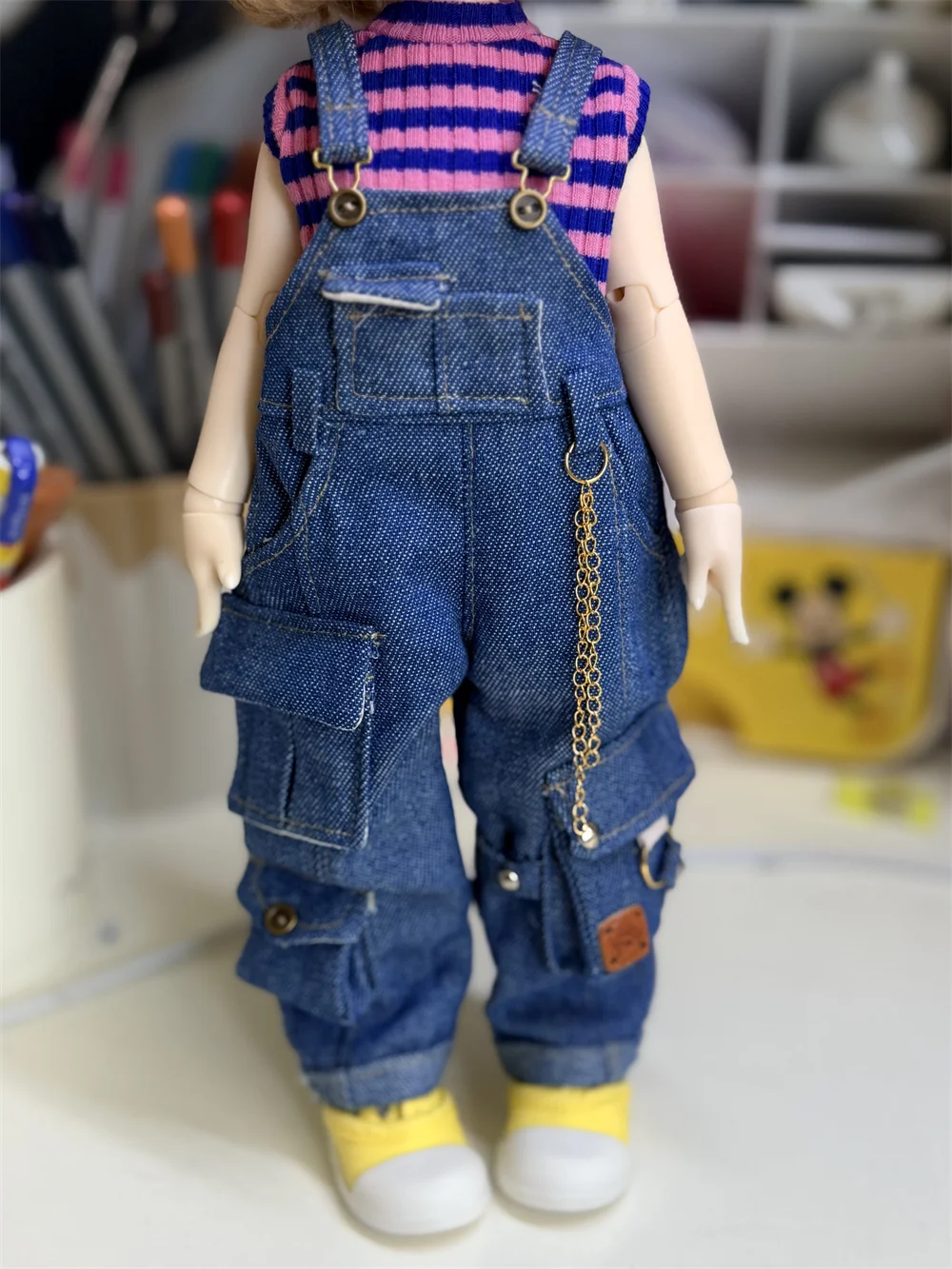 （customization 30day）BJD doll clothes suitable for 1/4 1/6 size white pants clothing set doll accessories (5 points)
