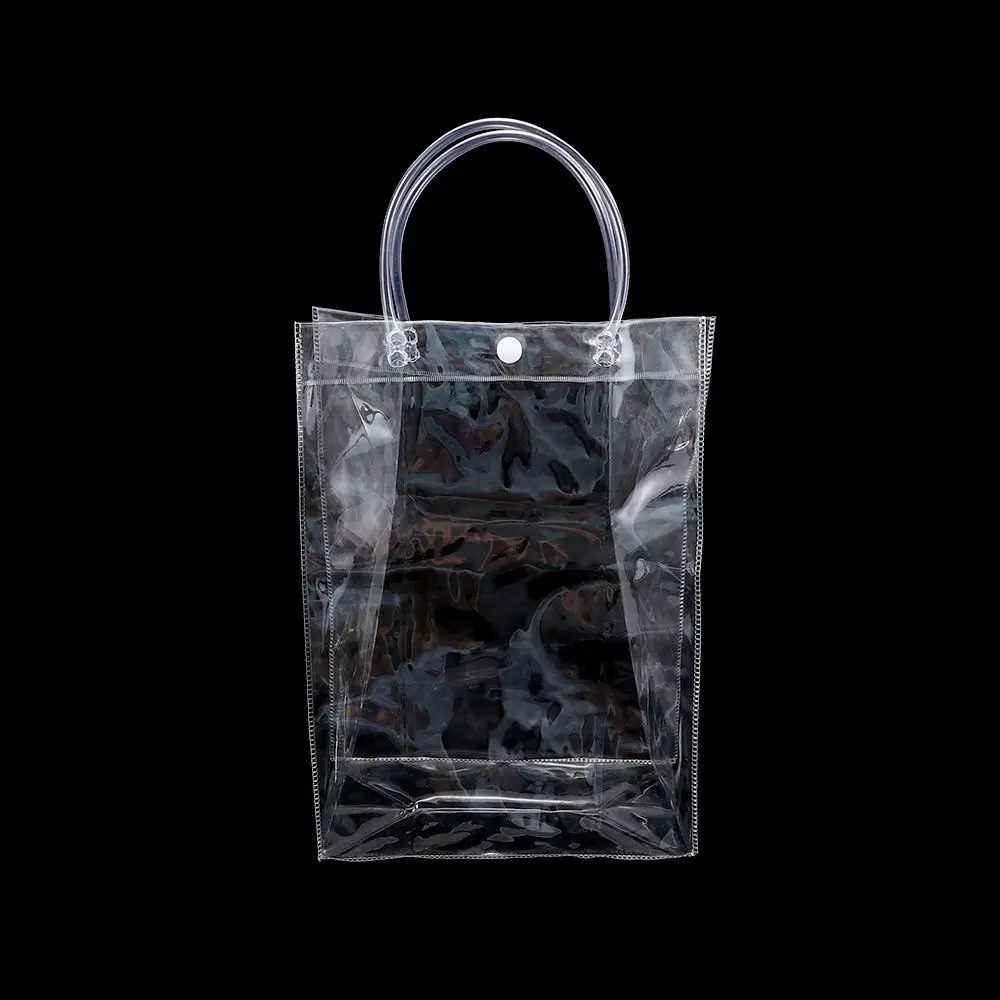 Bolso de mano de PVC, bolsa de plástico transparente, respetuosa con el medio ambiente, ideal para regalo