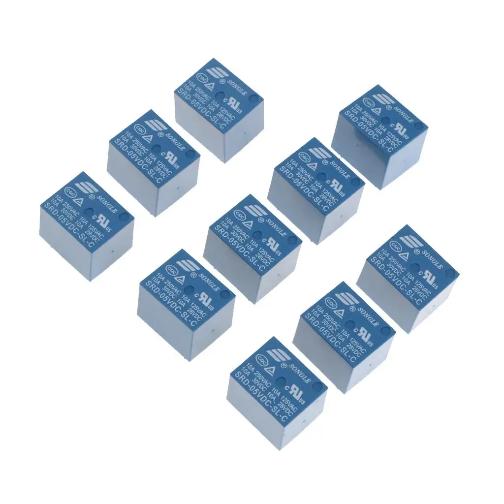 10 Pieces Power Relays SRD-05VDC-SL-C-Relais 5 VDC PCB-relay