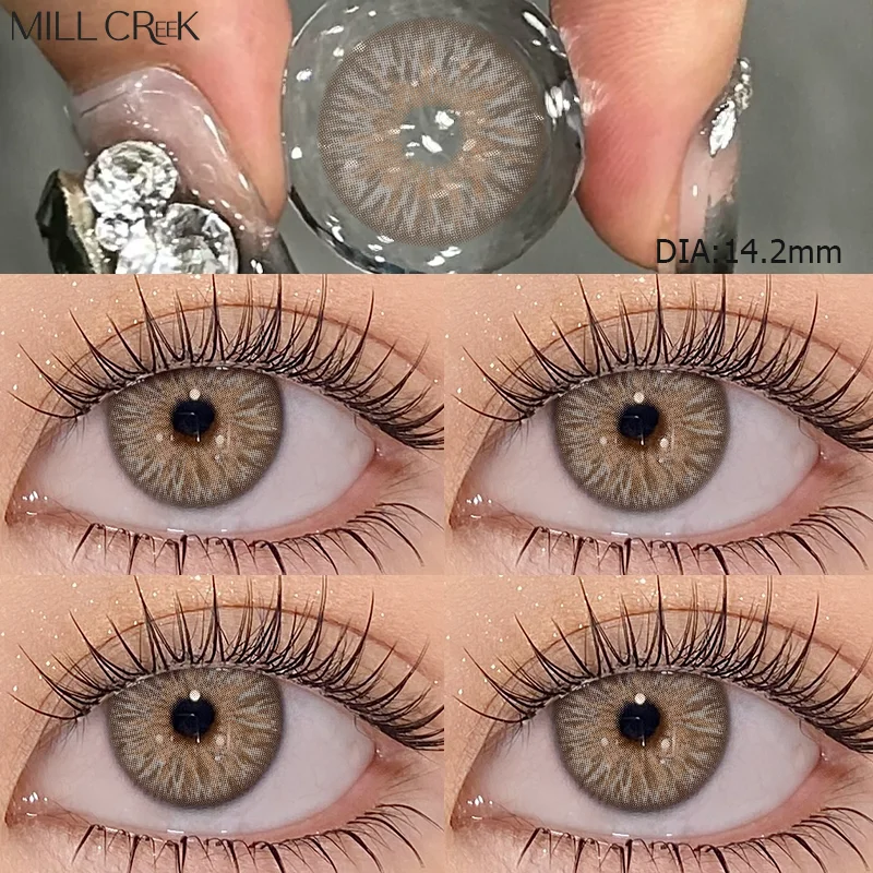 MILL CREEK 2 uds lentes suaves marrones lentes de contacto de colores para ojos lentes de belleza ojos naturales moda Comestics lentes de mujer nuevo