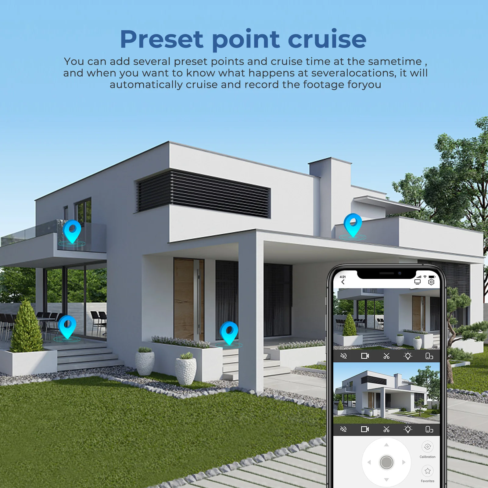 Cámara IP inalámbrica de vigilancia con doble lente, cámara de 8MP, 4k, WiFi, Audio para exteriores, Zoom Digital 8X, seguimiento de detección