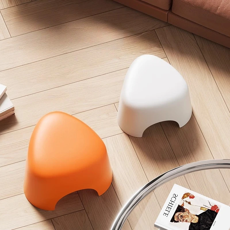 Plastic Small Stool Thickened Household Living Room Shoe Changing Stools Stackable Bathroom Non-slip