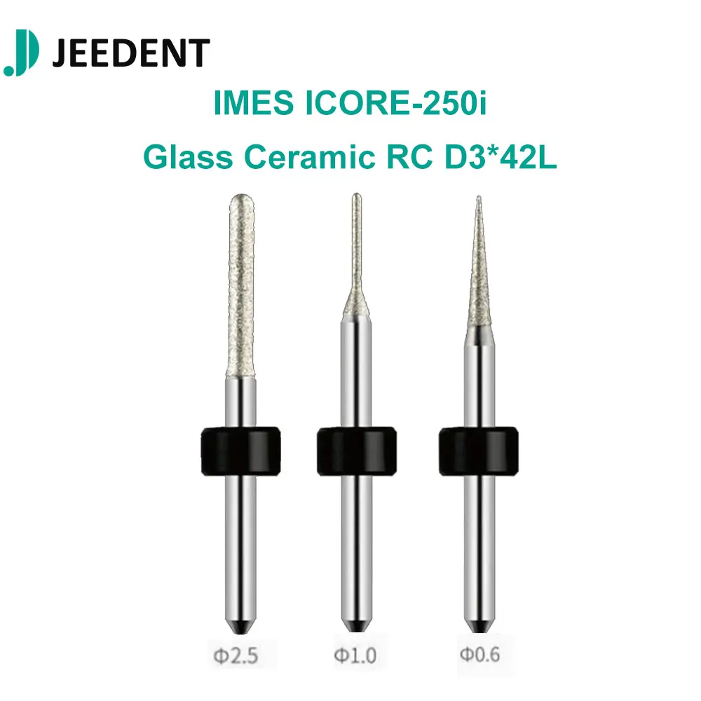 IMES ICORE Milling Burs D3 D6 Shank for 250i 350i Zirconia Diamond Coated DC DLC 0.6mm 1.0mm 2.5mm CAD CAM Lab Milling Bur