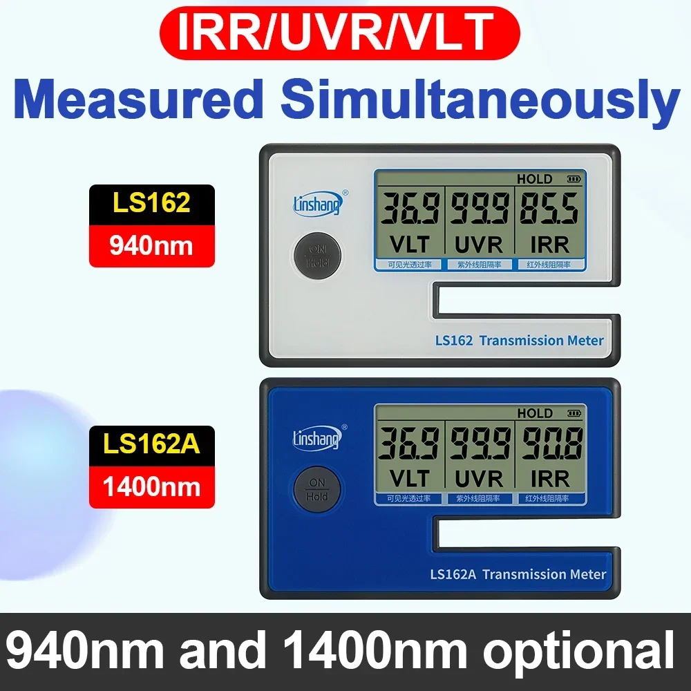 RTS LS162 LS162A Window Tint Meter Film UV Blokkerende IR Rejection Transmission Meter