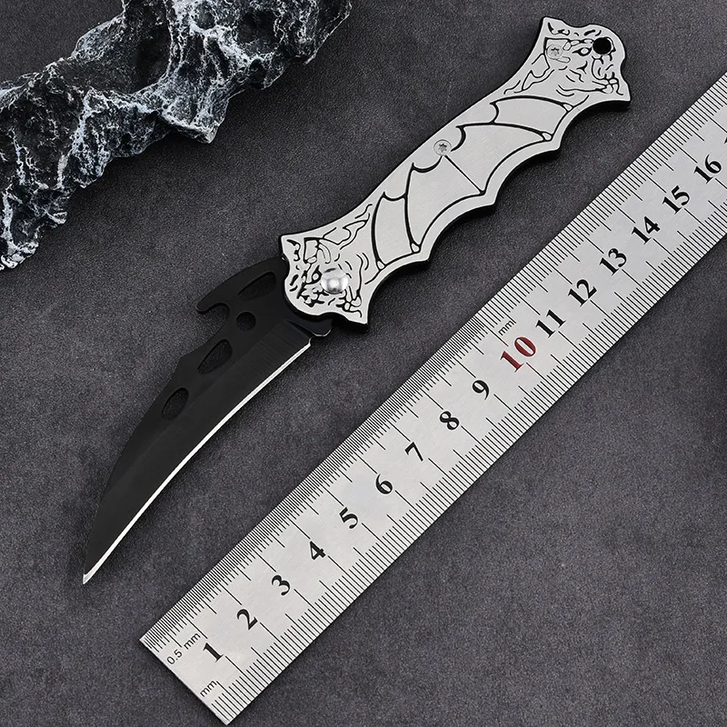 Folding Knife Camping Emergency Self Defense Tactical Survival Knife Keychain Portable  Fruit Knife Sharp Outdoor Pocket Knife