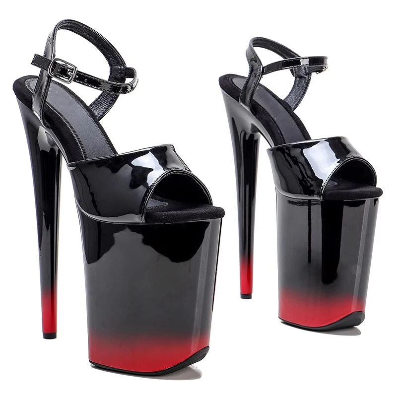 Women's 23CM/9inches PU Upper Plating Platform Sexy High Heels Sandals Pole Dance Shoes 017