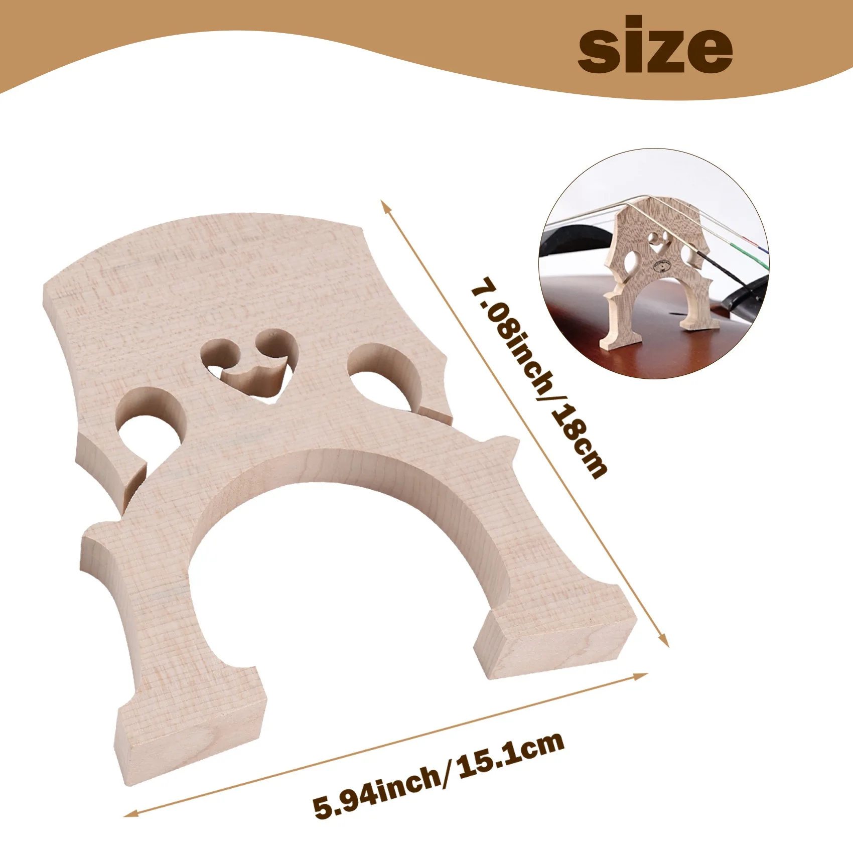 High-end 3/4 Regulated Double Bass Bridge Contrabass Bridge Upright Bass Bridge