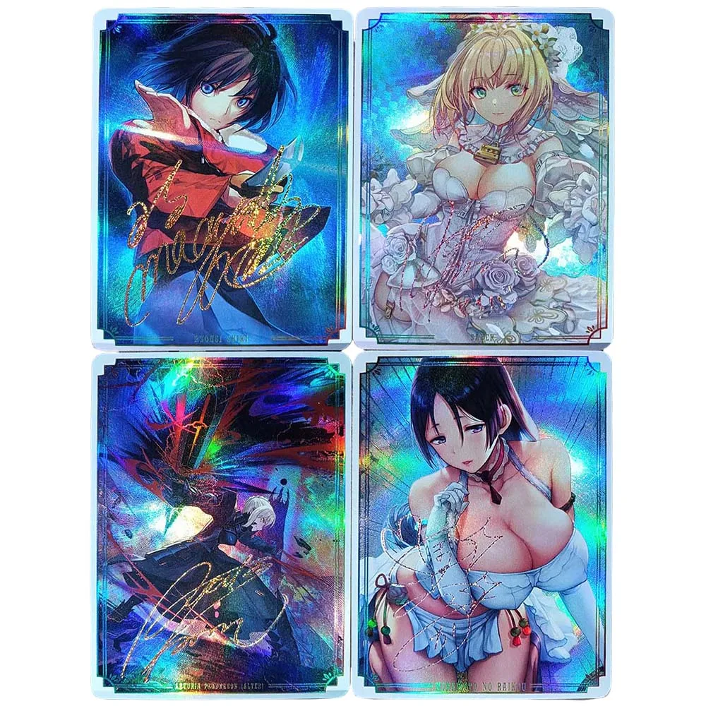 Anime Goddess Story DIY ACG Sexy Boy Games Toys Collectible Cards Christmas Birthday Gift Nakano Miku Rem Ayanami Rei Raiden Mei