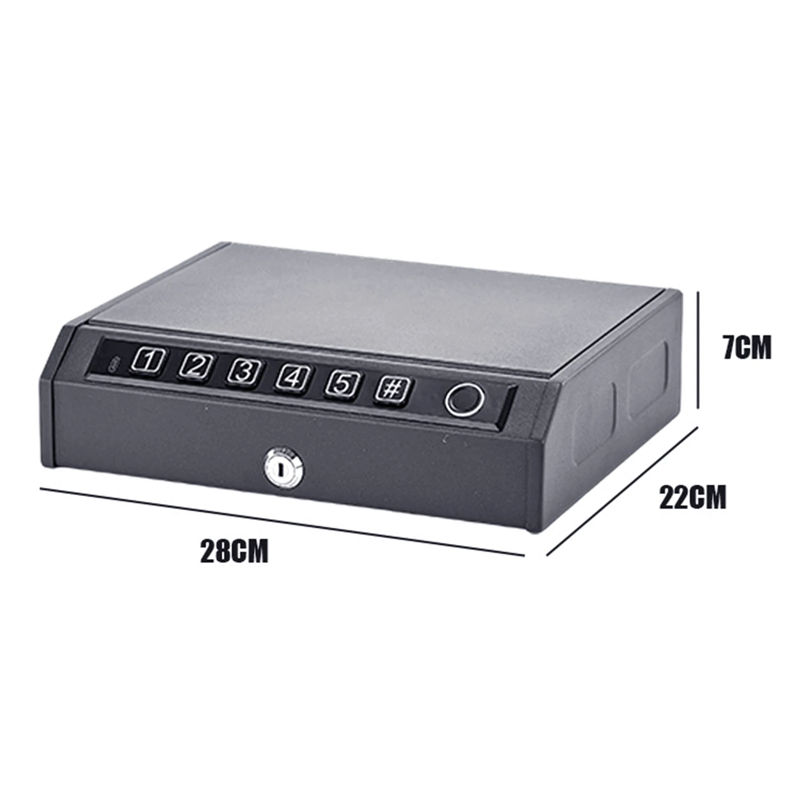 Small Safe Box Travel Lock Storage Firearms Safe Digit Password/Fingerprint/Key Security Locks for Passport Jelwery Cash Gold - view 4