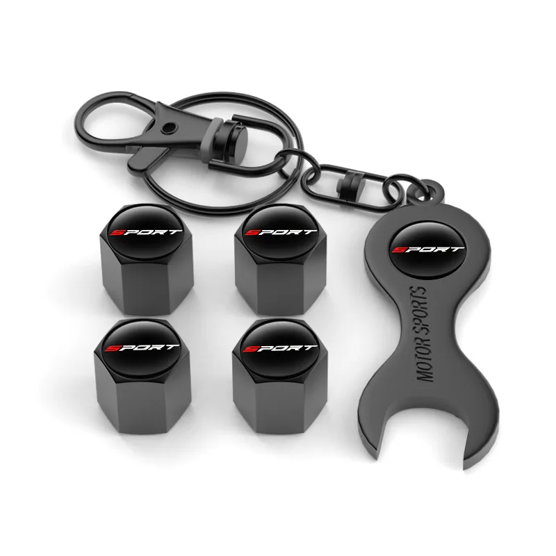 

Clearance 4PCS SPORT Tire Valve Caps, Universal Car Wheel Air Stem Covers with Anti-Lost Tool, Motor Sport Accessories