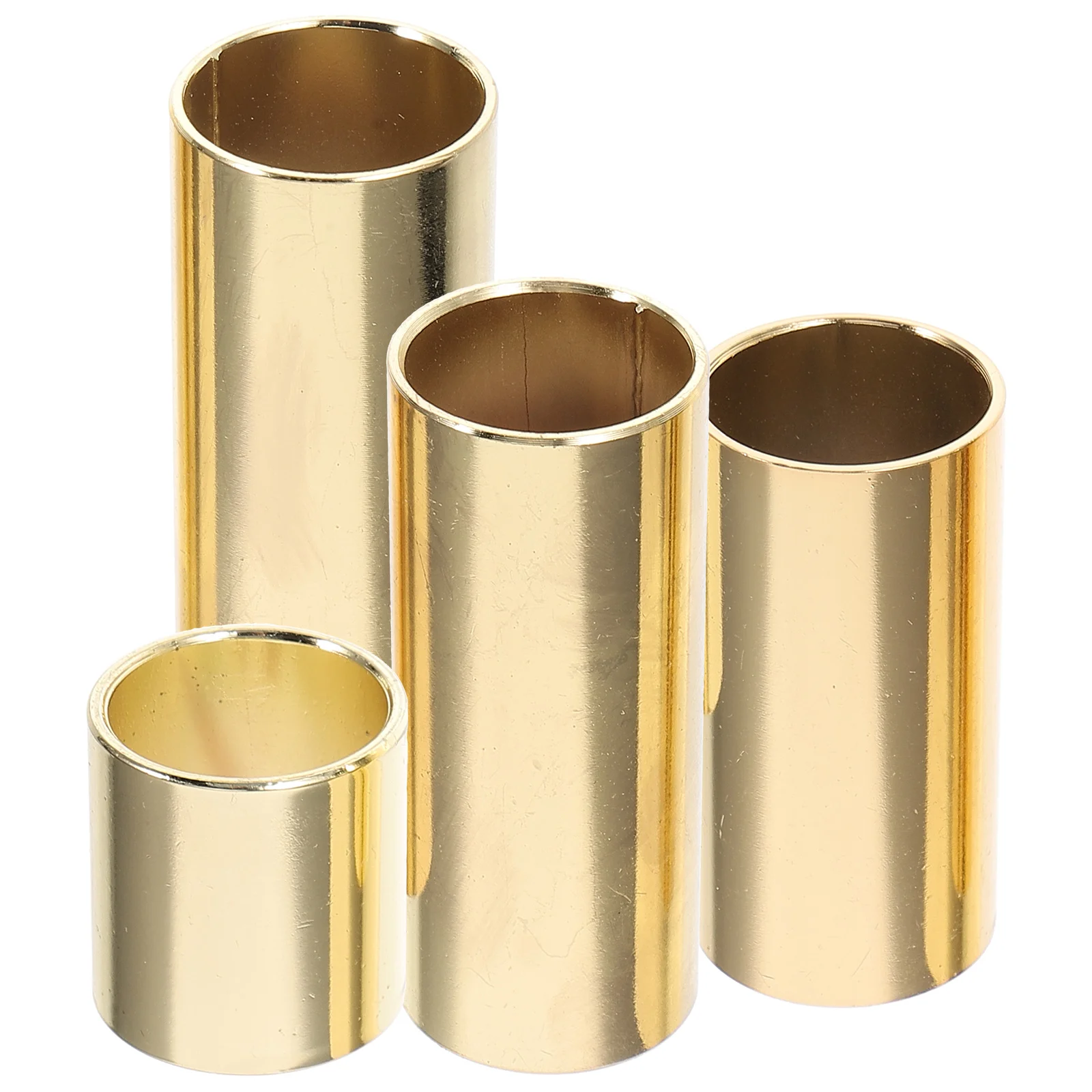 

4pcs Metal Guitar Slides For Electric Bass Acoustic Guitar Accessories Slide Bars Different Sizes Durable Portable