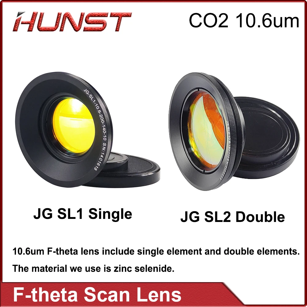 Hunst CO2 F-theta Scan Lens 10.6um  50x50~ 400x400mm FL75~650mm Laser Engraver Field Lens for Optical CO2 Laser Marking Machine