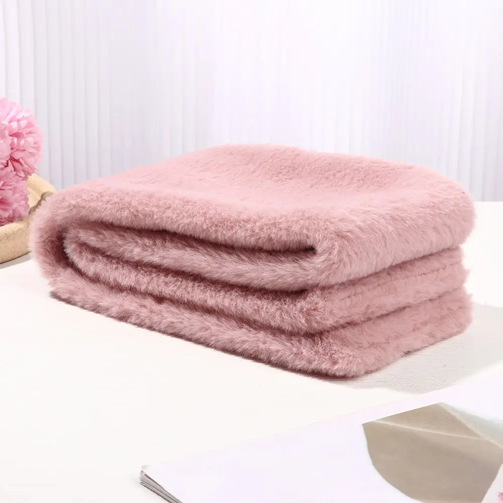 Women Winter Warm Thicken Cross Collar Scarf  Solid Color Faux Rabbit Fur Plush Elegant Shawl Scarfs Thicken Neckerchief Wrap