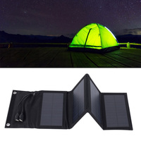 10W Foldable Solar Panel Portable Charger 5V Dual USB Charging for Camping Outdoor Power Station Cell PhoneTablet Power Bank