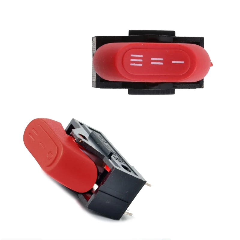 Switch Hair Dryer Switch Rocker Switch 3 Position ON OFF Boat Switch Red/Black 3 Speed Three-legged Full Copper Drop Shipping