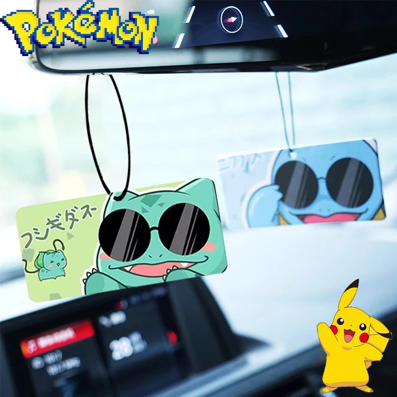 New Fashion Trend Anime Pokémoned Pikachu Delicate Aromatherapy Tablets Car Remove Odor Cleanse Cute Cartoon Squirtle Bulbasaur