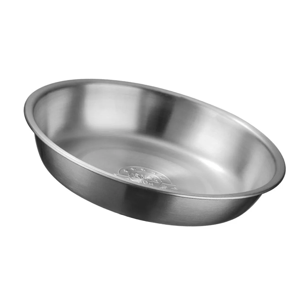 

1pc 304 Stainless Steel Steaming Tray Soup Bowl Kitchen Gadget Reusable Bakeware Silver Bowls Easy Clean Fruit Vegetable