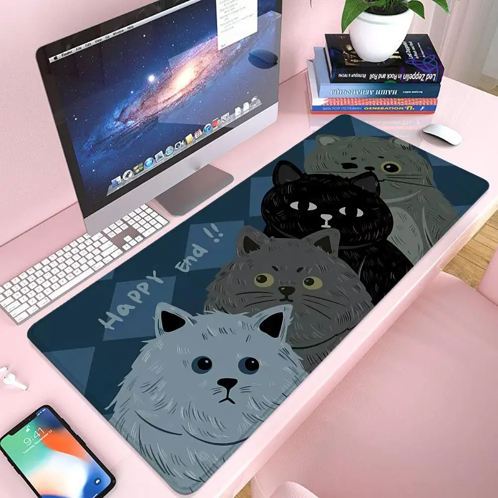 

Cute Cartoon Cat Mouse Pad Gaming 900×400 Mousepad Gamer Xxl Mouse Mat Offices Accessories Keyboard Long Pad Computer Desk Mat